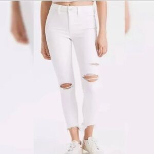 American Eagle Hi Rise Jegging Crop White NEW​​​